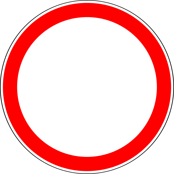 Знак Движение запрещено